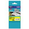 Brother TZEFX631 TZe Flexible Labeling Tape for P-Touch Labelers, 1/2in x 26.2ft, Blk on Yellow view 1