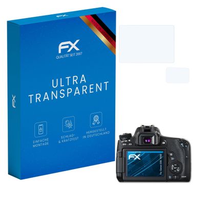 atFoliX Screen Protection Film compatible with Canon EOS 760D / EOS Rebel T6s Screen Protector, ultra-clear FX Protective Film (Set of 3)