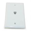 MyCableMart Wallplate: Standard Phone, White view 1
