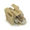 MyCableMart Keystone Jack Insert/Coupler Type: RCA to F-Type (CoaxNickel Plated,Ivory view 2