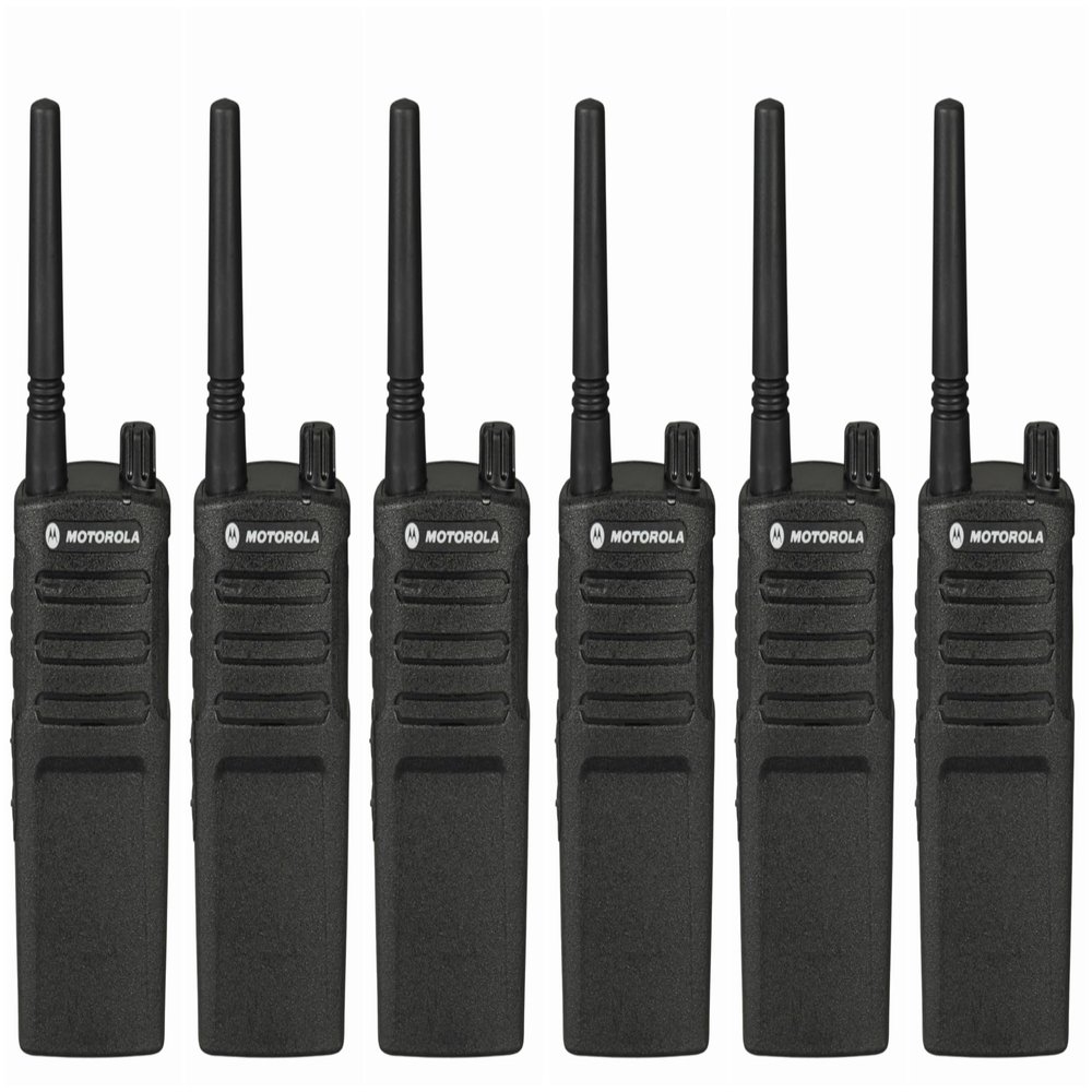 6 Pack of Motorola RMM2050 Two Way Radio Walkie Talkies