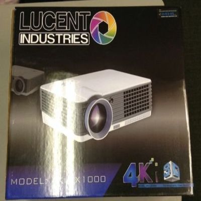 4ki/3d Projector Lucent Technologies with Hd Projector Screen New in Box