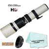 650-1300mm f/8-16 Telephoto Lens For Canon EOS Rebel Ti Gii T2 K2 EOS Mt Digital 50D 30D 5D 40D 7D T3 T3i T4i 60D 1100D 1000D 650D 600D T5i 700D XS T1i XSi XT EOS 60Da 1000D 650D 600D 550D 500D 450D 400D 350D + Micro-Fiber-Cloth view 1