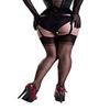 Vintage Style Nylon Stockings, Black, Made In Italy, One Size view 1