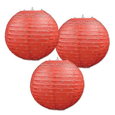 Beistle 54626 Bandana Paper Lanterns44; Pack Of 6