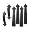Creative Hardware 452-07 Handle/Hinge Decorative Accent Set Carriage House (6 Piece) Magnetic Garage Door Hardware, Black,1 view 1