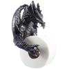 Mythical Winged Dragon Toilet Paper Holder in Metallic Look for Medieval and Gothic Home Decor Bathroom Accessories or Whimsical Fantasy Gifts view 2