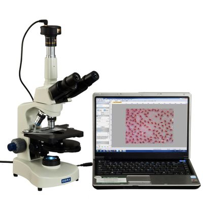 OMAX 40X-2500X Phase Contrast Trinocular Compound Siedentopf LED Microscope with 10MP USB Camera