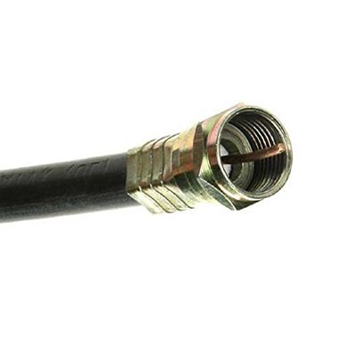 6' FT RG59 Coaxial Cable Black F Type Male Connector Each End Video RG-59 Coaxial Cable Jumper Signal Component 75 Ohm Shielded TV Jumper