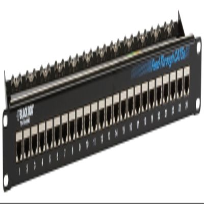 Black Box Network Services Cat5E Feed-Through Patch Panel, Shielded