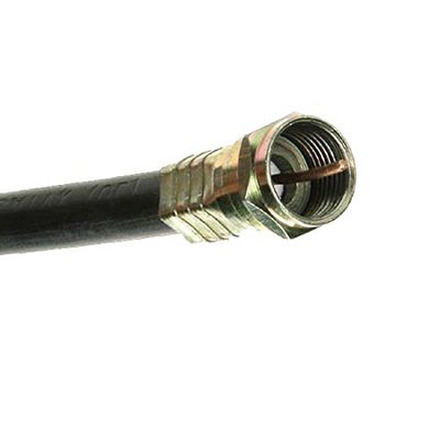 12' FT RG59 Coaxial Patch Cable F Connector Each End Black Coaxial Cable Jumper RG-59 Audio Video Signal Component 75 Ohm Shielded TV Jumper