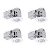 GLOBE Electric 90718 3" LED IC Rated Swivel Round Trim Recessed Lighting Kit 4-Pack, White Finish, Easy Install Push-N-Click Clips, Bulbs Included, 3.25" Hole Size, 400 Lumen view 1