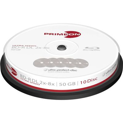 Primeon BD-R DL 50GB/2-8x Cakebox (10 Disc), Ultra-Protect-disc Surface