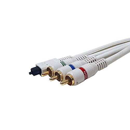 3-RCA Video + 1-Toslink Optical Audio (on Both Ends) Distributed by NAC Wire and Cables