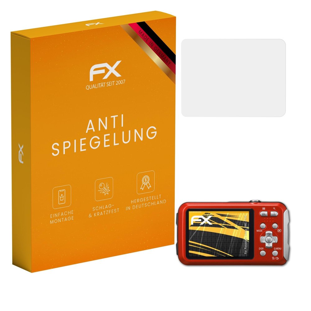 atFoliX Screen Protector compatible with Panasonic Lumix DMC-FT30 Screen Protection Film, anti-reflective and shock-absorbing FX Protector Film (3X)
