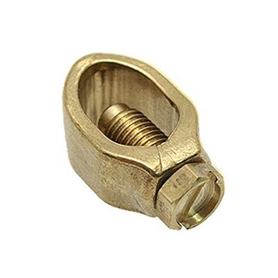 Ground Rod Clamp 5/8" Inch Brass Acorn Grounding Rod Clamp Outdoor Lightning Electrical Copper Bonding for Satellite TV Aerial Antenna Protection