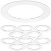 10 Pack Gloss White Goof Trim Ring for 8" Inch Recessed Can Lighting Down Light, Outer Diameter 8.6 Inches, Inner Diameter 6.2 Inches view 1