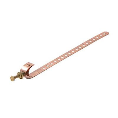 8" Inch Copper Grounding Strap Flexible Adjustable for Antenna Satellite Dish Lighting Electrical Power Surge Suppression, for 1/2" - 2" Diameter Pipe