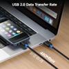 Cable Matters Braided USB C to Micro USB Cable - 6.6ft, [3A/15W Charging, 480Mbps Data] MicroUSB to USBC Cable, Micro-B 2.0 Cord for Game Controller, Camera, GPS, Dash Cam, and More, Black view 3