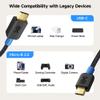 Cable Matters Braided USB C to Micro USB Cable - 6.6ft, [3A/15W Charging, 480Mbps Data] MicroUSB to USBC Cable, Micro-B 2.0 Cord for Game Controller, Camera, GPS, Dash Cam, and More, Black view 4