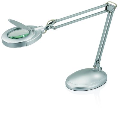 V-LIGHT LED Energy-Efficient Magnifier Task Lamp with 3-Diopter Glass Lens and Desktop Base (VSL40203SC)