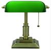 V-LIGHT Traditional Style CFL Banker's Desk Lamp with Green Glass Shade (VS688029AB) view 2