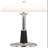 V-LIGHT Executive Style Desk Lamp with Frosted Glass Shade and Leatherette Accent Trim (VS40916C) view 1