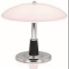 V-LIGHT Executive Style Desk Lamp with Frosted Glass Shade and Leatherette Accent Trim (VS40916C) view 2