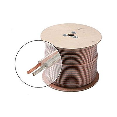 100' FT 14 AWG GA Speaker Cable Wire 2 Conductor Copper Polarized Bulk High Performance Sound Quality Oxygen Free Audio Speaker Cable Stranded Flexible