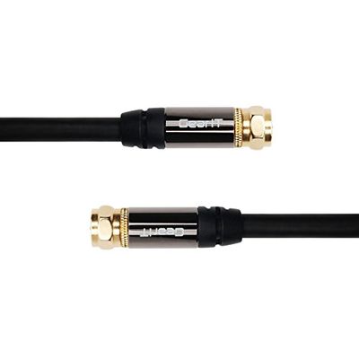 (10 Pack)(6 Feet 1.8 Meters) GearIT RG6 UL CL2 Digital Audio/Video Gold Plated Coaxial Cable Connectors, Black