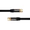(10 Pack)(6 Feet 1.8 Meters) GearIT RG6 UL CL2 Digital Audio/Video Gold Plated Coaxial Cable Connectors, Black view 1