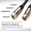 (10 Pack)(6 Feet 1.8 Meters) GearIT RG6 UL CL2 Digital Audio/Video Gold Plated Coaxial Cable Connectors, Black view 4
