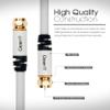 (10 Pack)(6 Feet 1.8 Meters) GearIT RG6 UL CL2 Digital Audio/Video Gold Plated Coaxial Cable Connectors, White view 3