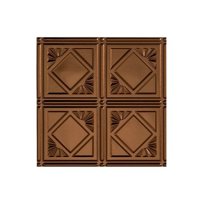 FASDE Traditional Style/Pattern 4 Decorative Vinyl Glue Up Ceiling Panel in Oil-Rubbed Bronze (12X12 Inch Sample)