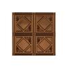 FASDE Traditional Style/Pattern 4 Decorative Vinyl Glue Up Ceiling Panel in Oil-Rubbed Bronze (12X12 Inch Sample) view 1
