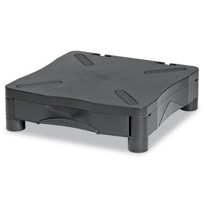 Adjustable Monitor Stand, 13-1/4 x 13-1/2 x 2 to 4, Black