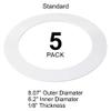 5 Pack Gloss White Goof Trim Ring for 6" Inch Recessed Can Lighting Down Light, Outer Diameter 8 Inches view 2