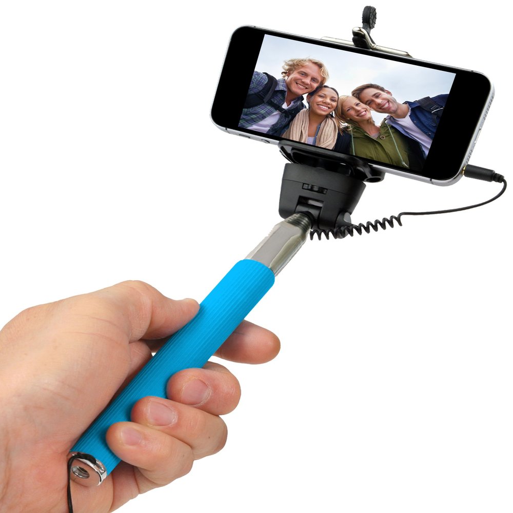Xtreme Cables Selfie Stick Holder for Universal/Smartphones - Retail Packaging - Blue