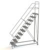 Tri-Arc UKDEC110242 U-Design Configurable 10-Step Forward Descent Incline Rolling Ladder with 24" Wide Grip Strut Tread view 1