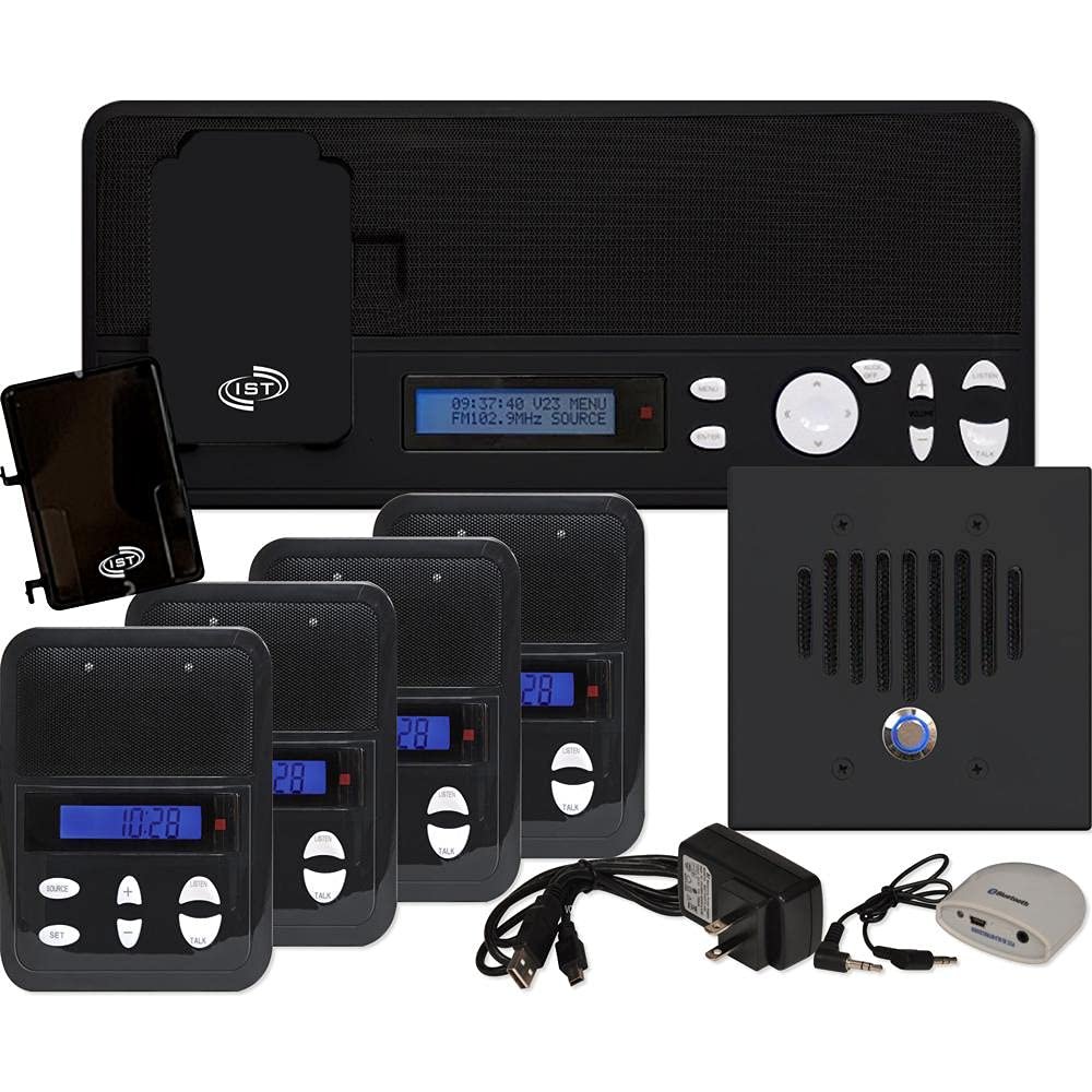 Intrasonic Technology IST I2000 Music Intercom Kit, Black (I2000M4PACB)