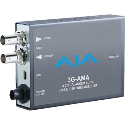 AJA 3G-SDI 4-Channel Analog Balanced Audio Embedder/Disembedder Mini-Converter