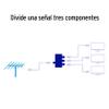 Coaxial splitter 1 input and 3 outputs view 2