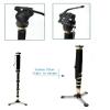 GOWE Portable Carbon Fiber Light Weight Monopod Fluid Head Adjustable Handle view 3