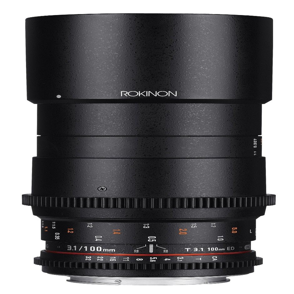 Rokinon Cine DS 100mm T3.1 ED UMC Full Frame Telephoto Macro Cine Lens for Nikon Digital SLR Cameras