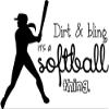 Softball Wall Lettering | Vinyl Girls Decal/Decor | Art Teen Sports Room Quote | 20"x16" [CC6] view 1