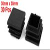 uxcell Plastic Square Tube Inserts End Blanking Caps 30mm x 30mm 30 Pcs Black view 2
