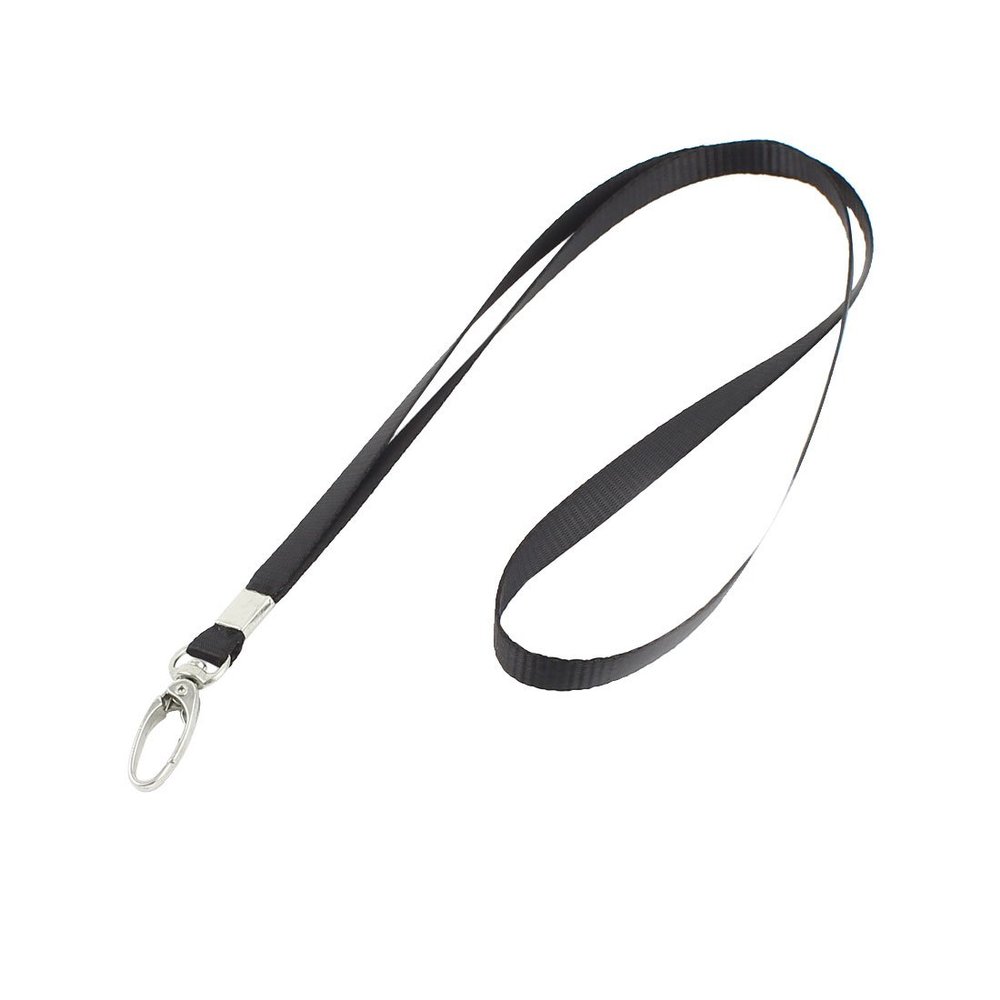 uxcell Swivel Lobster Clasp Neck Strap Lanyard for ID Badge Holder Key Black