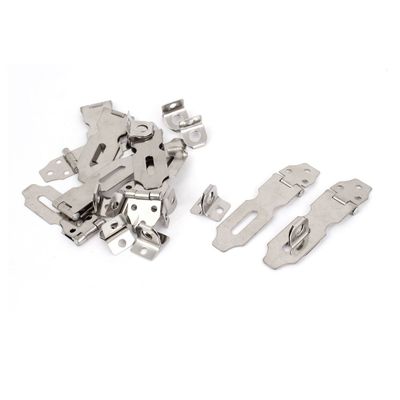 uxcell Cabinets Security 73mm Long Padlock Door Metal Hasp Staple Set 10PCS