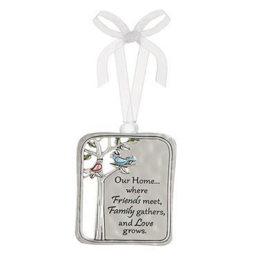 Ganz Our Home Where Friends Meet Family Gathers and Love Grows Metal Plate Car Charm