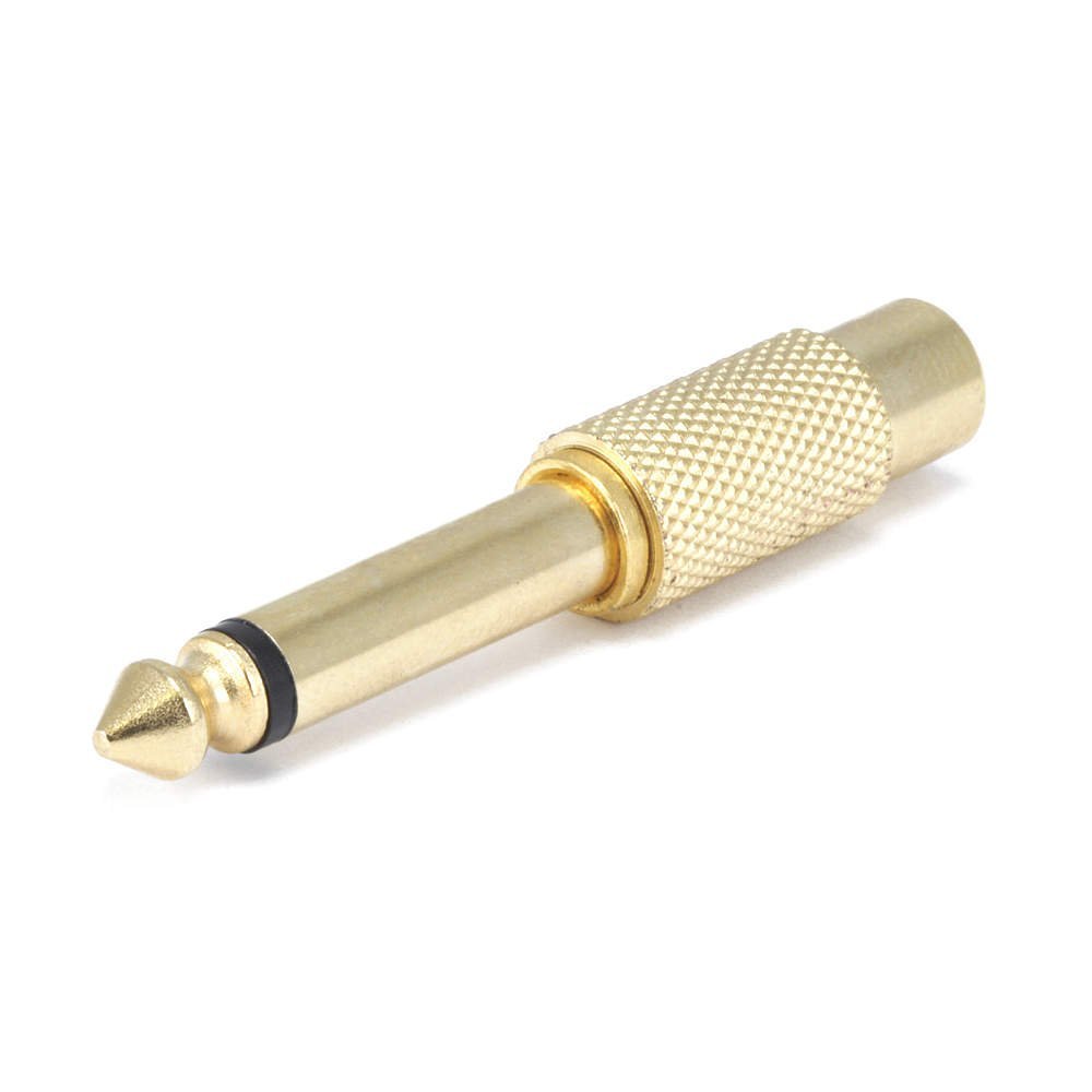 1/4Inch M Plug to RCA Jack Adapter, Metal